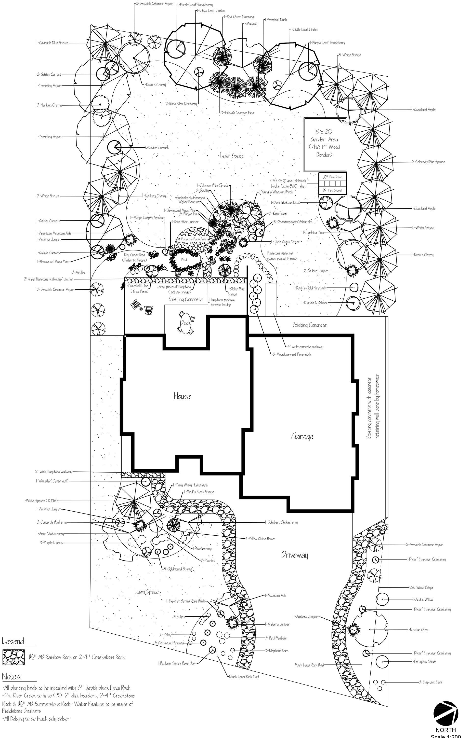 Master landscape plan for a Sturgeon County property by Landscape Specialists